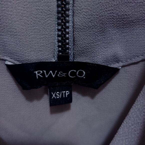 RW&CO. Gray Sleeveless Slouch Collar Top with Pearl Beads - Picture 4 of 6